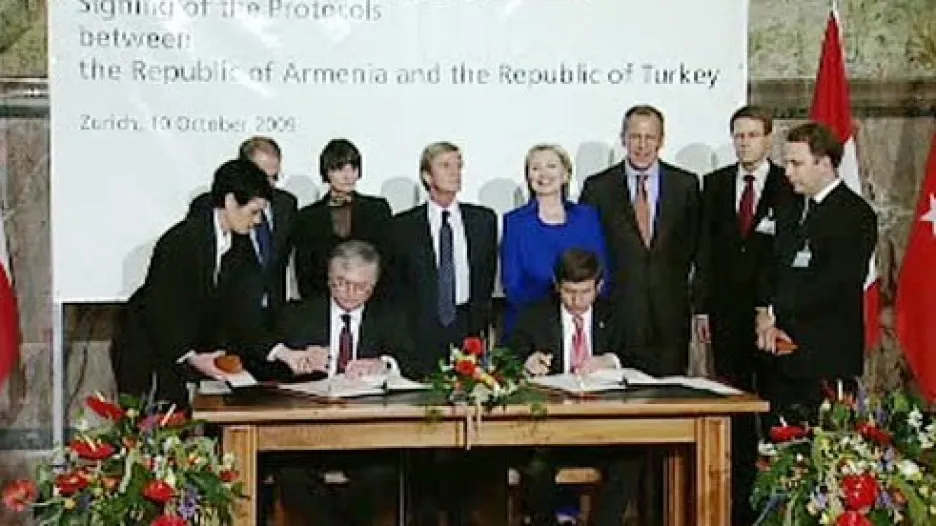 Slavnostní podpis turecko-arménské dohody