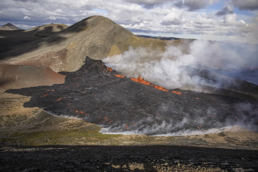 Erupce islandské sopky Fagradalsfjall