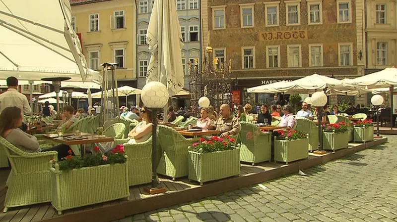 Předzahrádka v centru Prahy