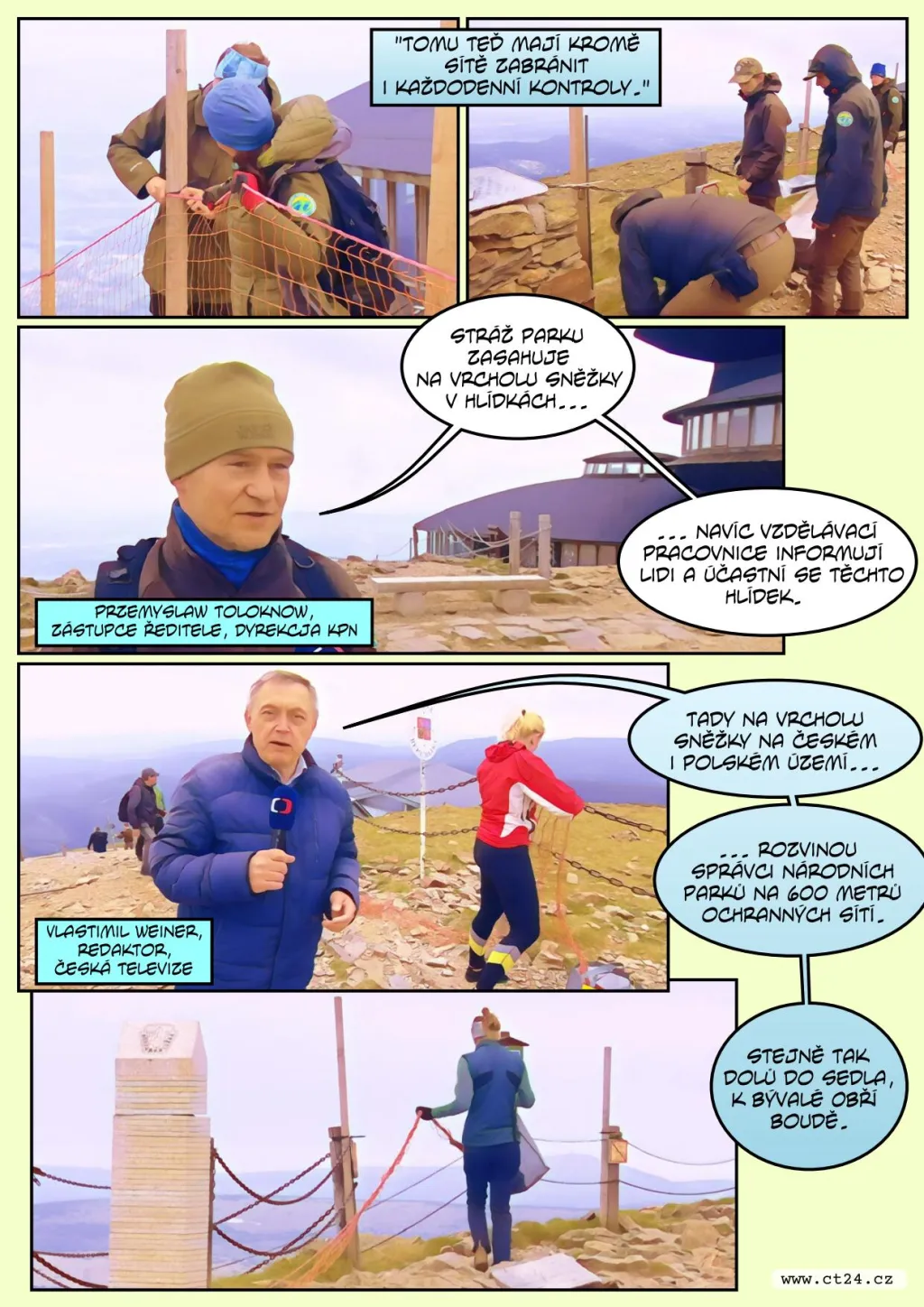 Sněžku obepnula síť. Horskou přírodu má chránit před turisty