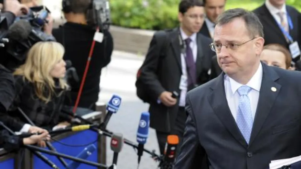 Premiér Petr Nečas v Bruselu