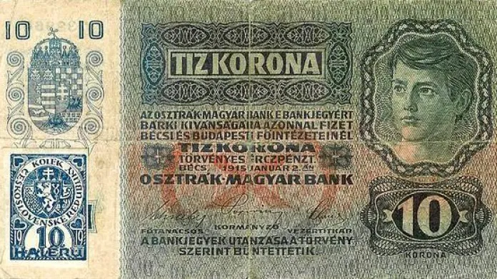 Kolkovaná rakousko-uherská desetikoruna platná do roku 1920