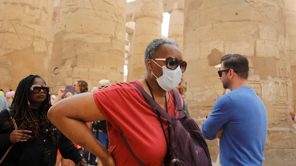 Turisté v egyptském Luxoru