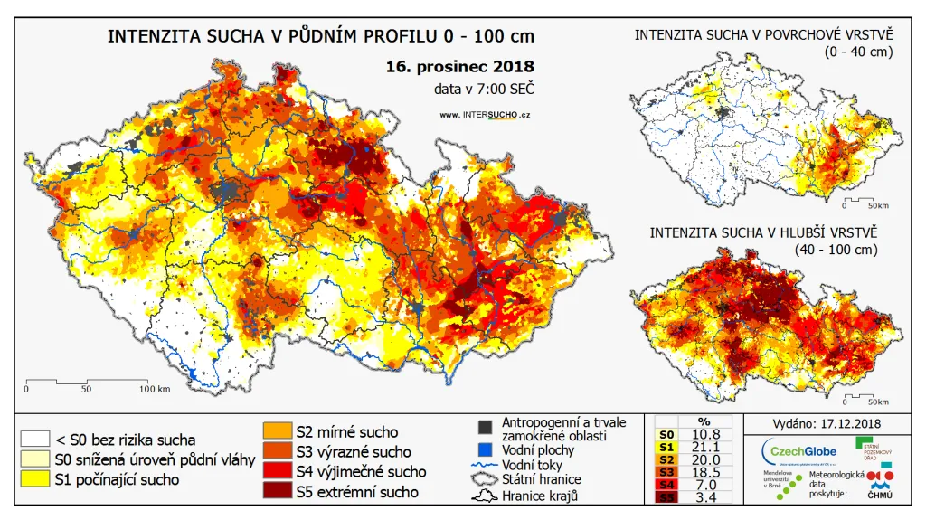 Aktuální mapa sucha