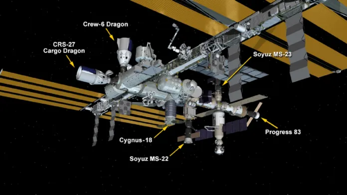 ISS před odletem Sojuzu-22