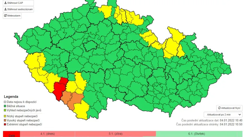 Výstražné informace ČHMÚ