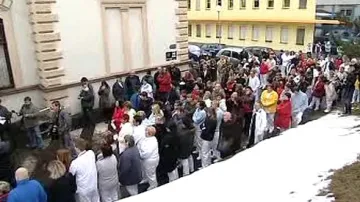 Protest karlovarských zdravotníků