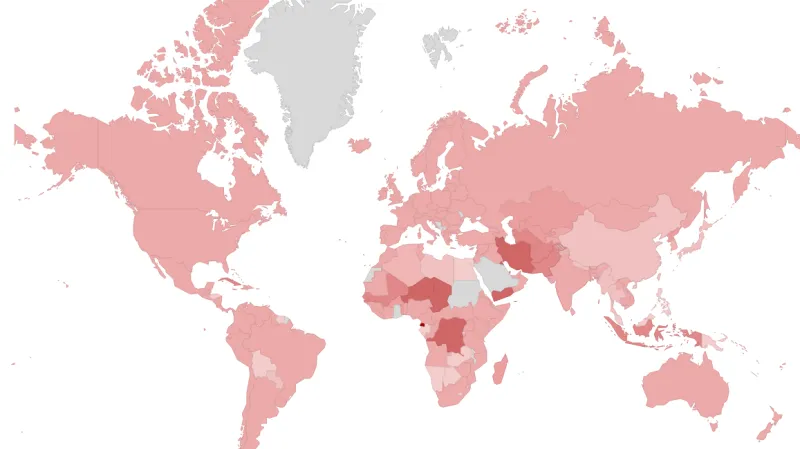 Zákonem stanovený minimální věk pro vdávání se. Z velkých zemí vůbec žádná omezení nemají jen Saudská Arábie a Súdán.