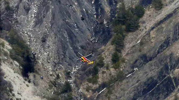 Pátrání po troskách letadla Germanwings