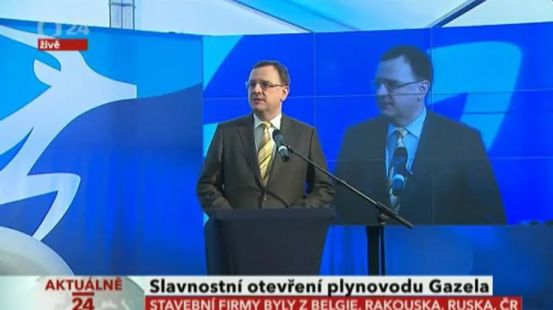 Slavnostní otevření plynovodu Gazela