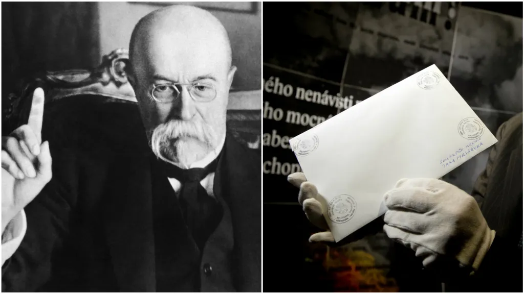 Obálka s posledními slovy TGM