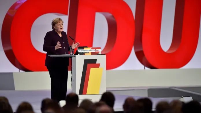 Německá kancléřka Angela Merkelová na sjezdu CDU