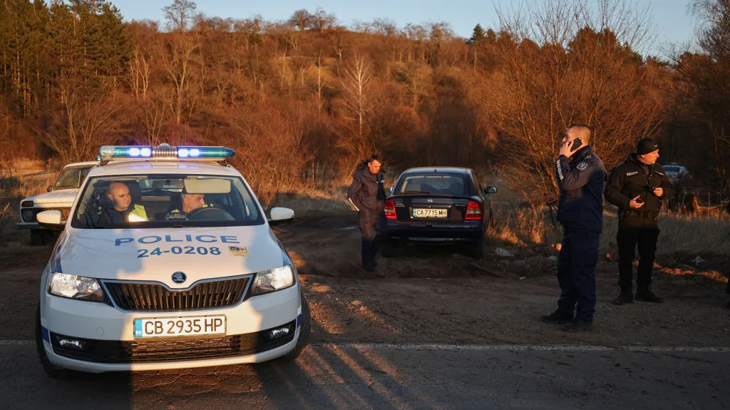 Bulharská policie na místě nálezu