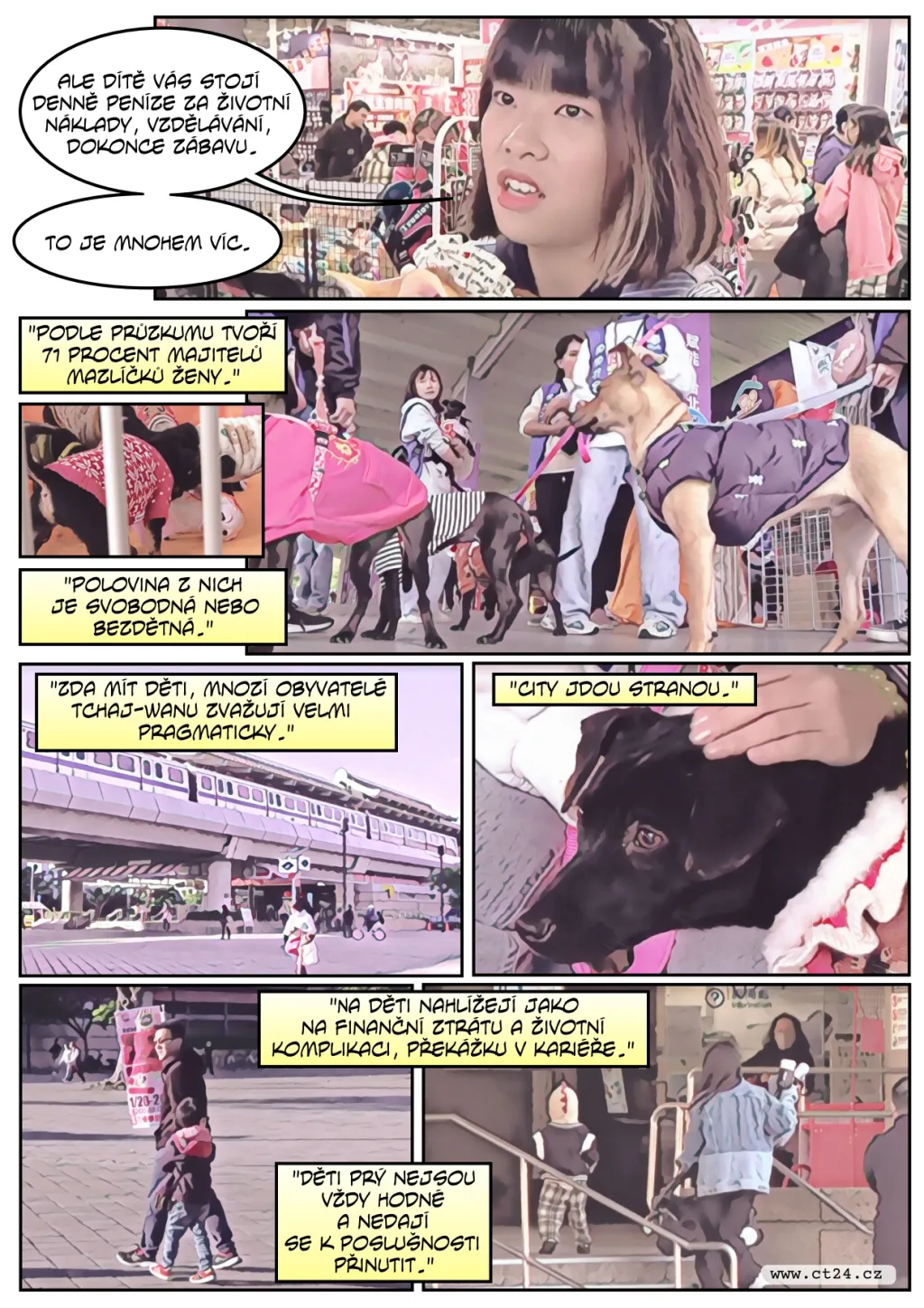 Tchajwanci dávají přednost zvířatům před dětmi