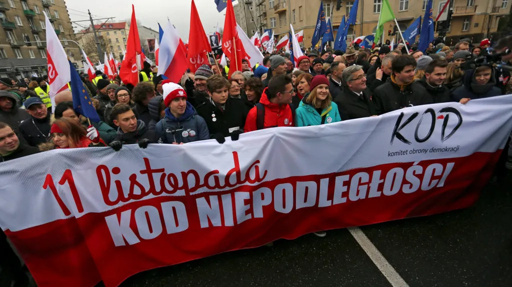 Protest organizovaný Výborem na obranu demokracie