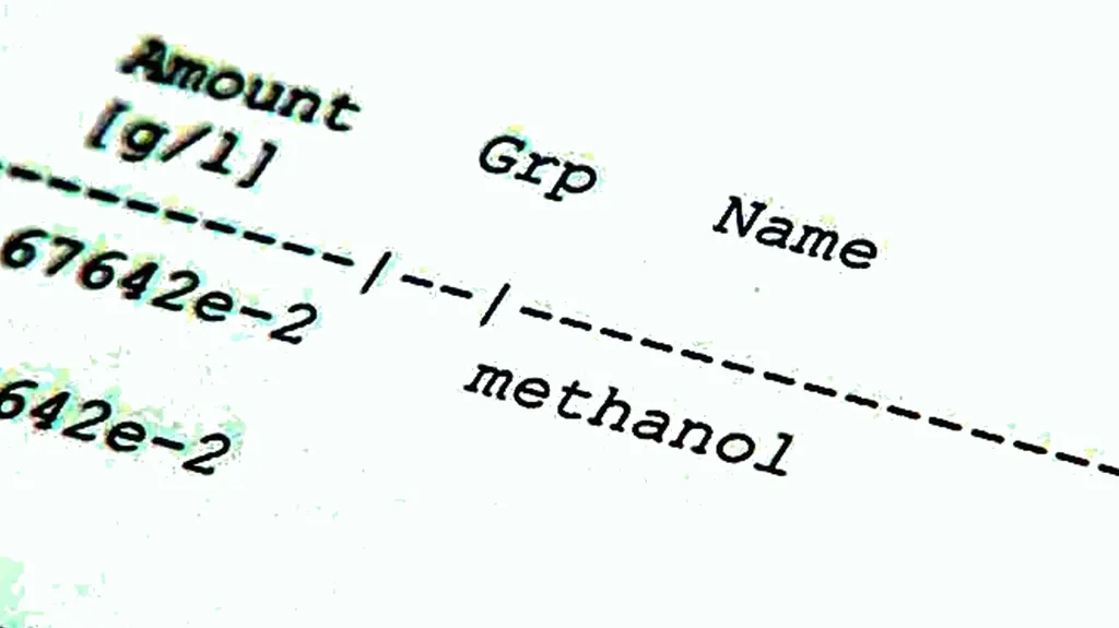 Testování metanolu