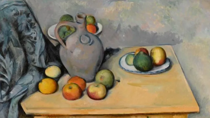 Paul Cézanne / Pichet et fruits sur une table