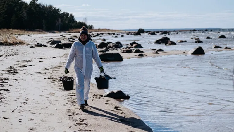 Pláž Suureliiva na severním pobřeží Estonska