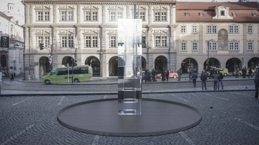 Ledová instalace na Malostranském náměstí