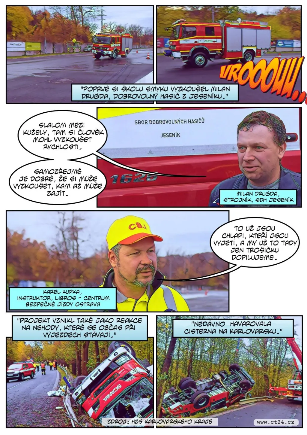 Cvičení hasičů na polygonu v Ostravě