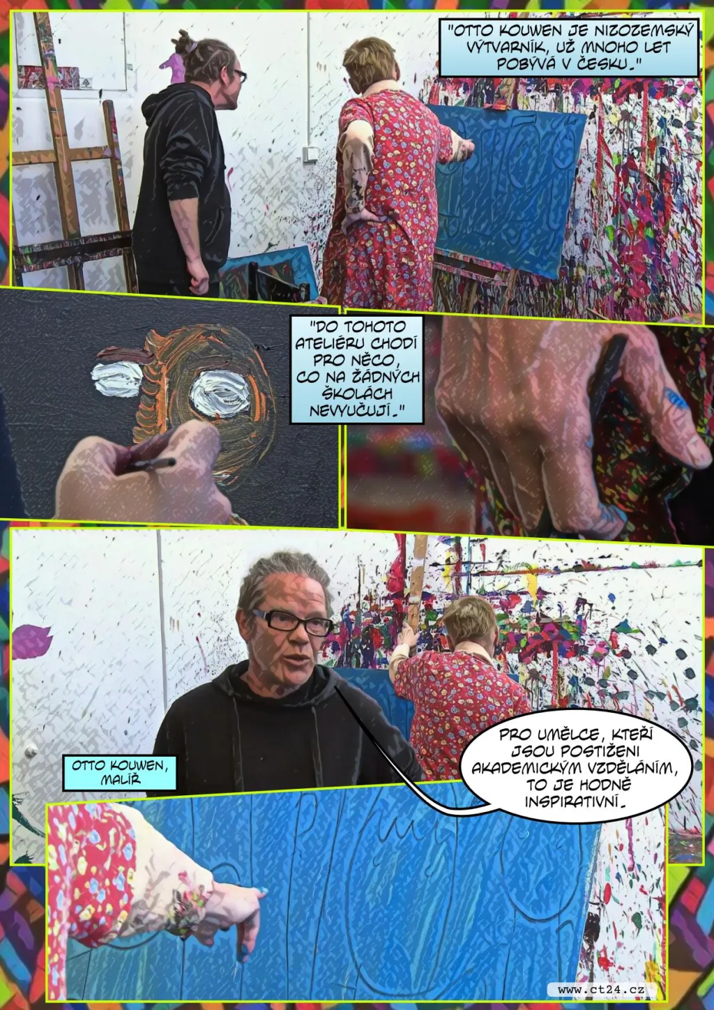 Handicapovaní umělci tvoří spolu s profesionály z různých zemí. Jejich výtvory obstojí i před kritiky