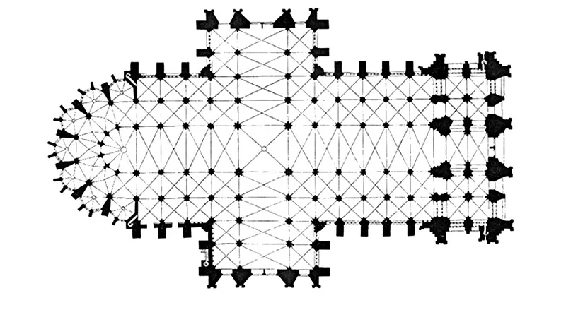 Půdorys kolínské katedrály