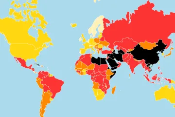 Svoboda tisku v pandemii utrpěla. Česko je stále čtyřicáté, nejhůř je v diktaturách včetně Číny