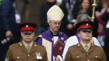 Justin Welby na pohřbu Richarda lll.