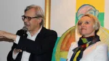 Vittorio Sgarbi a galeristka Monika Burian Jourdan