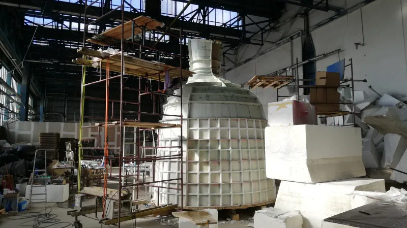 Výroba sochy Marie Terezie