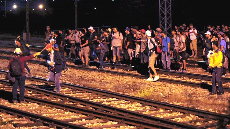 Uprchlíci na srbsko-makedonské hranici