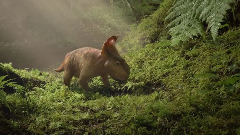 WALKING WITH DINOSAURUS 3D/PUTOVÁNÍ S DINOSAURY – FILM VE 3D - Velká Británie/USA/Austrálie 2013. Režie: Barry Cook, Neil Nightingale. Scénář: John Collee.