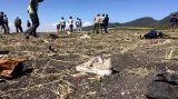 Místo, kde se zřítil boeing etiopských aerolinií