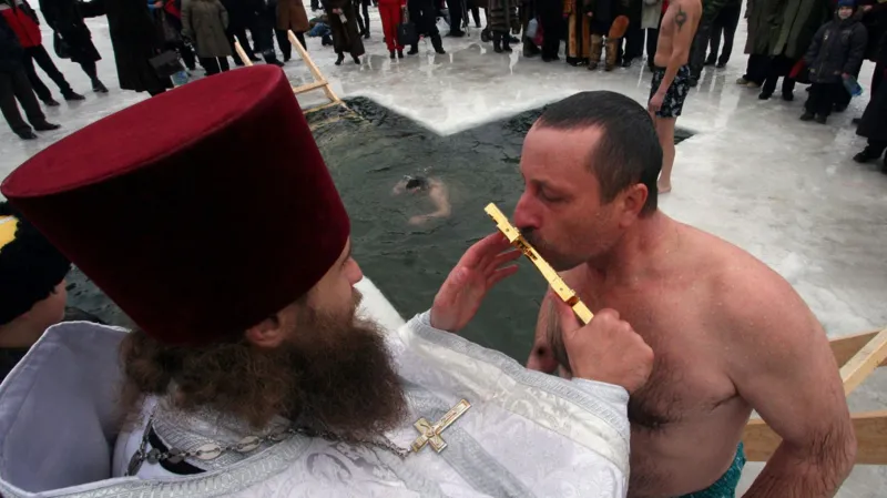 Koupání na svátek Křtu Páně