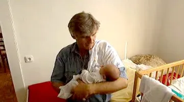 Petr Švadlenka s vnučkou