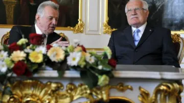 Maďraský prezident Pál Schmitt na návštěvě Česka