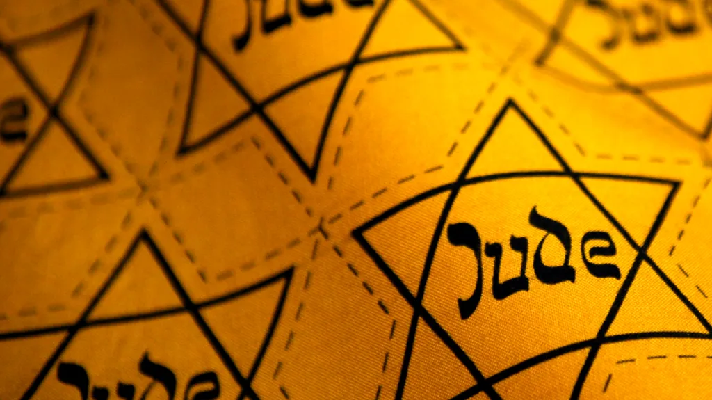 Davidova hvězda s nápisem Jude