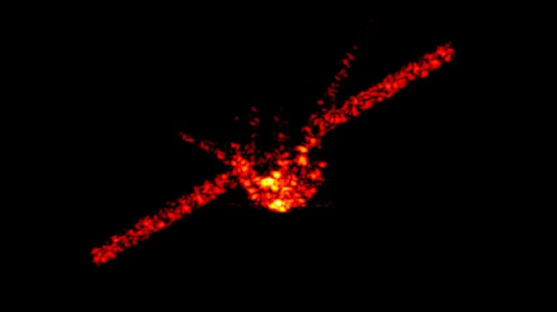 Nebeský palác zobrazený pomocí přístroje Tracking and Imaging Radar