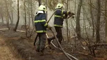 Hasiči likvidují lesní požár