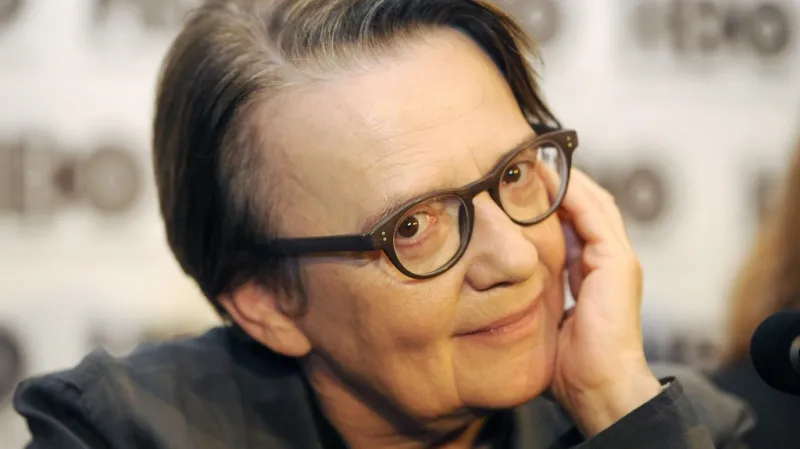 Režisérka Agnieszka Hollandová při tiskové konferenci k filmu Hořící keř