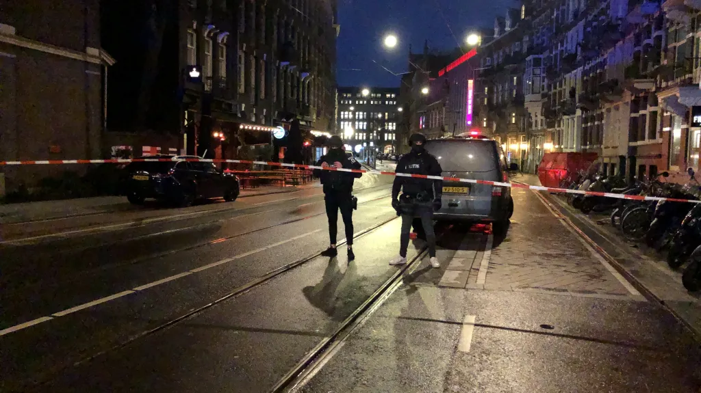 Policejní zákrok v centru Amsterdamu