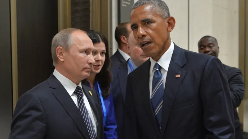 Vladimir Putin s Barackem Obamou