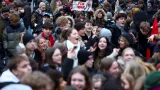 Němečtí studenti protestují proti nové podobě vojenské služby, Berlín, 5. prosince 2025