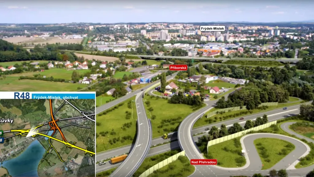 Vizualizace obchvatu Frýdku-Místku