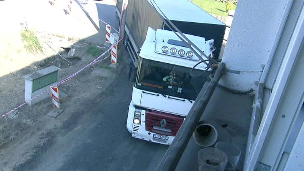 Objízdná trasa v Želízech