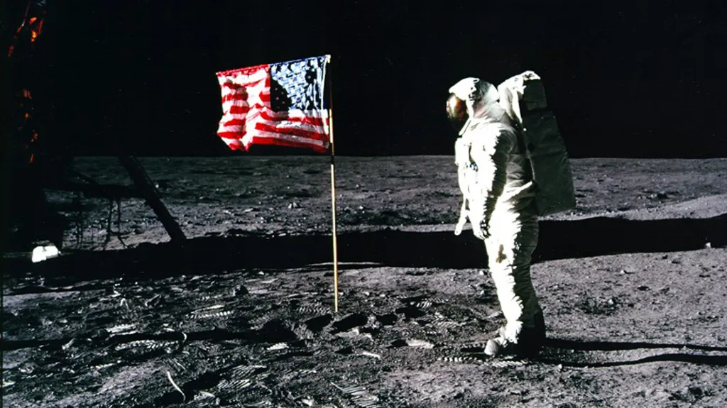 Aldrin  na Měsíci