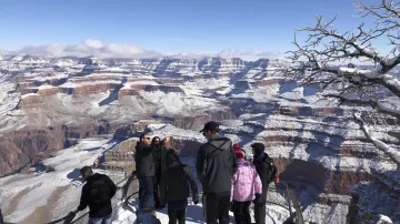 Sníh napadl i v Grand Canyonu