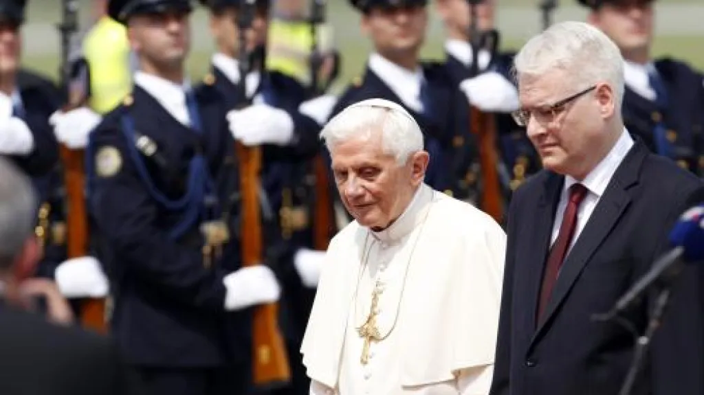 Papež Benedikt XVI. a chorvatský prezident Ivo Josipović