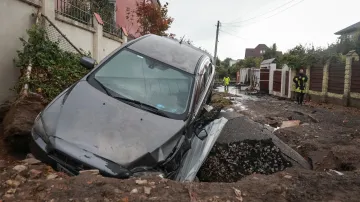 Následky povodní v ukrajinské Oděse