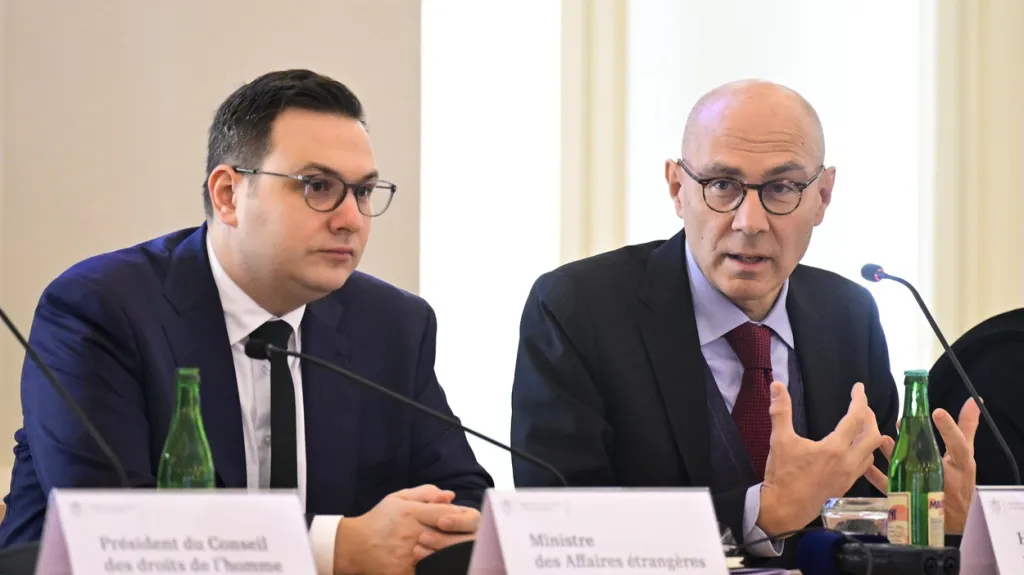 Ministr zahraničí Jan Lipavský a vysoký komisař OSN pro lidská práva Volker Türk